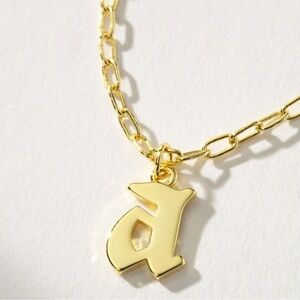 ⚜️UJ Gothic Initial “a” Pendant Necklace New